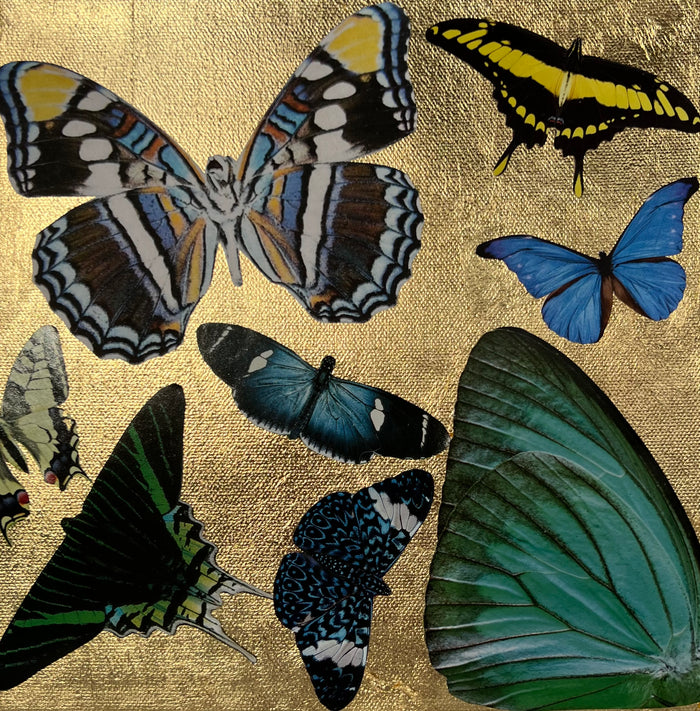 Gold Leaf Collage Series