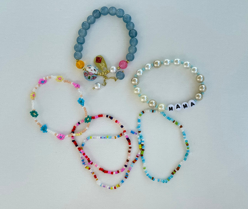 MAMA Beaded Bracelet Set
